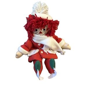 Dakin Signature Collection 85‎ Anniv. Raggedy Ann 17" doll scarf ice skates Xmas